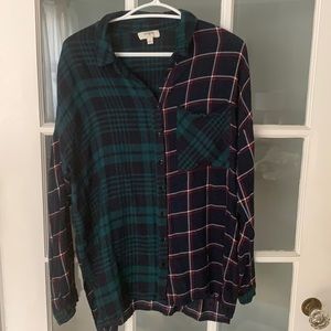 UMGEE- two tone button down shirt